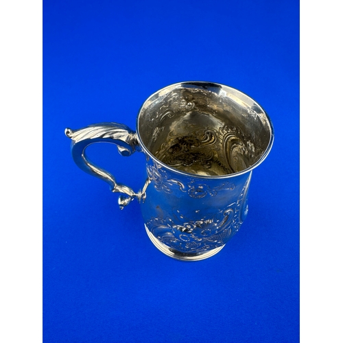 74 - Early George III Hallmarked Silver Tankard London 1765 288.8g