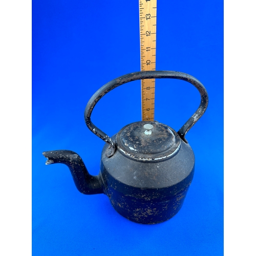 375 - Antique Cast Iron Kettle