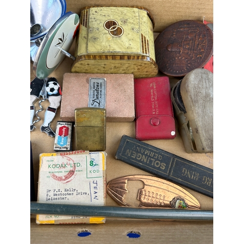 336 - Tray of Mixed Collectables including Zippo etc.