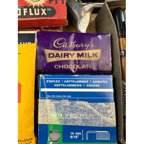 337 - Tray of Mixed Collectables including Vintage Cadbury Bar