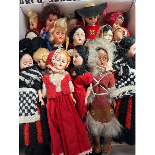 83 - Group of Vintage Dolls in Original Top Flight Track Suit Box