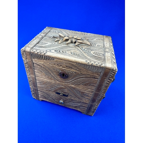 319 - Carved Musical Jewellery Box