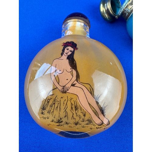 232 - Chinese Reverse Painted Nude Snuff Bottle & one other