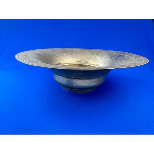 79 - Large Eastern 900 Silver Bowl 925g with Full Egyptian Hallmarks Cairo 1921