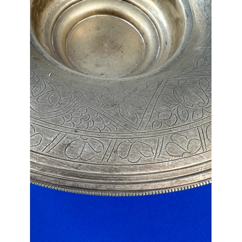 79 - Large Eastern 900 Silver Bowl 925g with Full Egyptian Hallmarks Cairo 1921