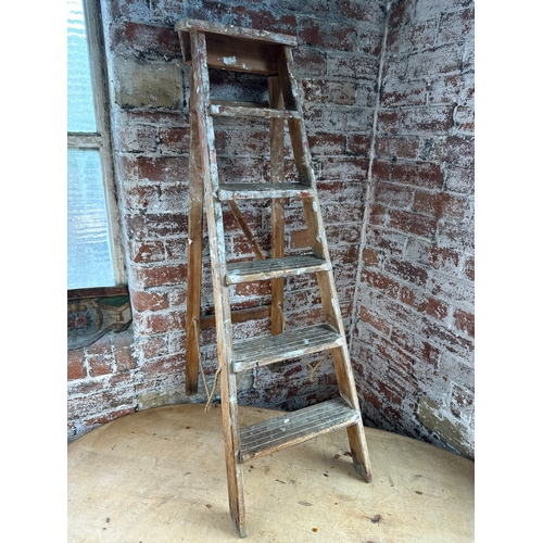 501 - Vintage Wooden Step Ladder