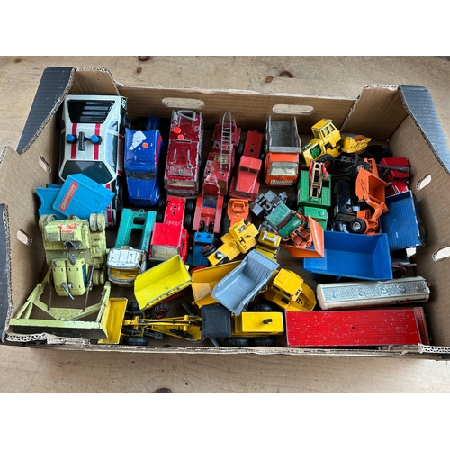 168 - Box of Vintage Playworn Diecast Cars & Vehicles