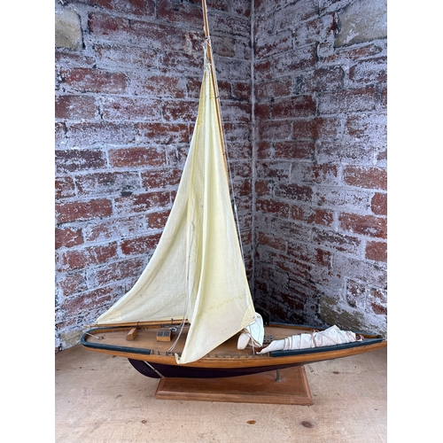 174 - Wooden Sailing Yacht Model