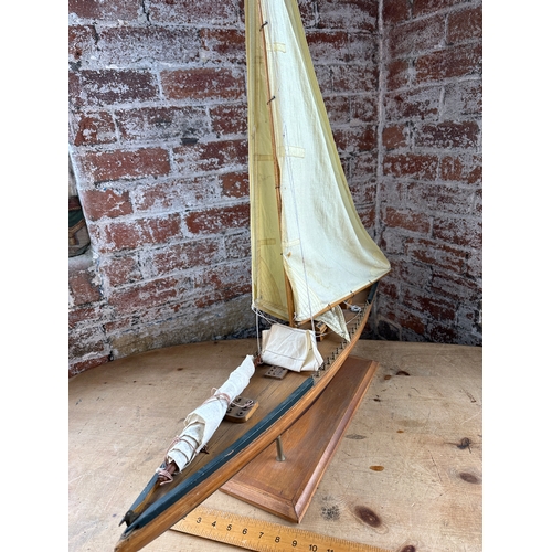 174 - Wooden Sailing Yacht Model