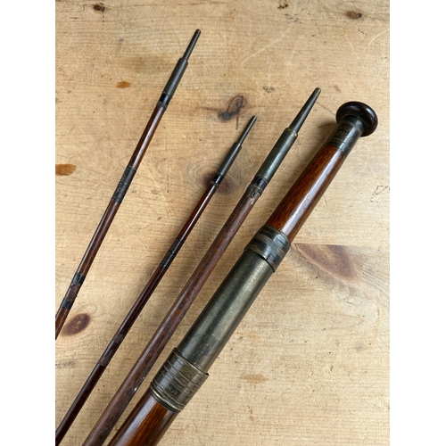 268 - Antique Woden Salmon Fishing Rod by Braddell & Sons Belfast