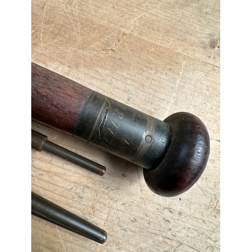 268 - Antique Woden Salmon Fishing Rod by Braddell & Sons Belfast