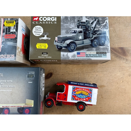 188 - Three Corgi Boxed Diecast Vehicles including, Vintage Glory Sentinel, US Army Diamond T Wrecker & Om... 