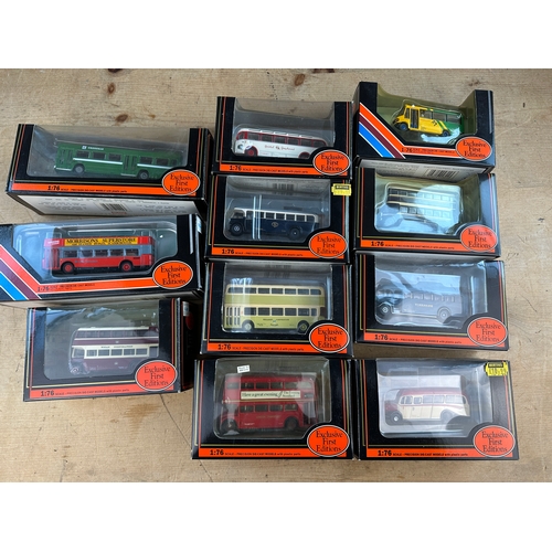 190 - 11 Exclusive First Editions Bus Diecast Models Boxed.