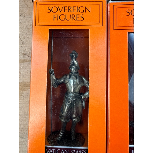 193 - Meccano Sovereign Figures, Silver Plated Pewter Models - Boxed