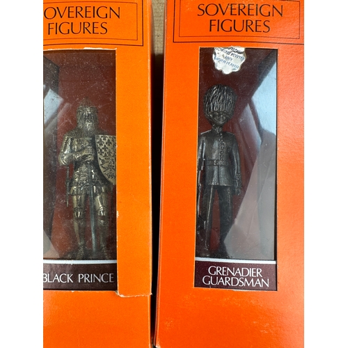 193 - Meccano Sovereign Figures, Silver Plated Pewter Models - Boxed