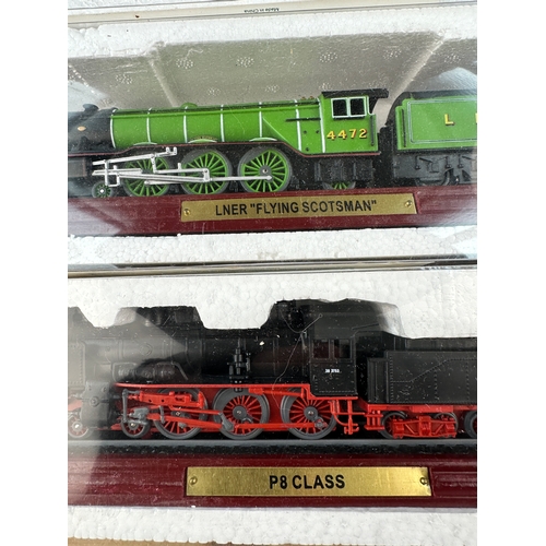 195 - Five Boxed Atlas Edition Locomotive Model Trains