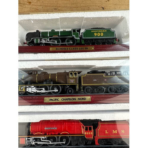 195 - Five Boxed Atlas Edition Locomotive Model Trains