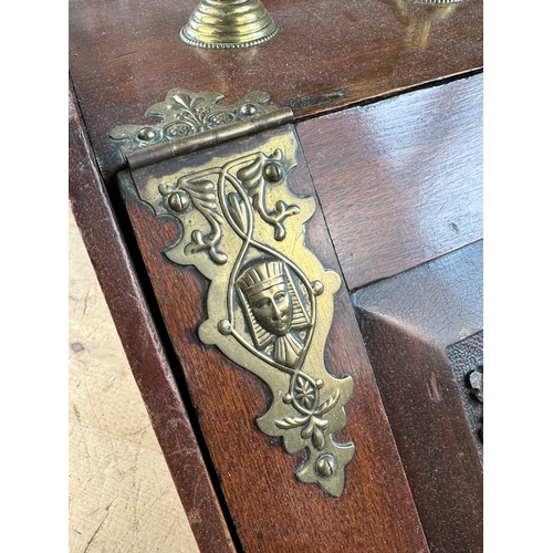 562 - Antique Coal Box with Brass Fittings