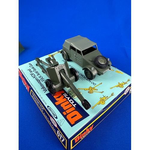 140 - Dinky Toys 617 Volkswagen KDF and 50mm P.A.K Anti-Tank Gun