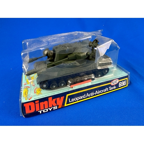 151 - Dinky Toys 696 Leopard Anti-Aircraft Tank - with shells