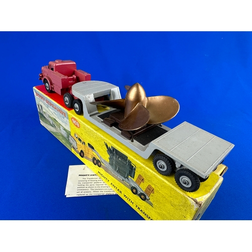 163 - Dinky Supertoys 986 Mighty Antar Low Loader with Propeller load in Dinky Supertoys 908 Box