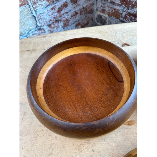 276 - Three Handcrafted Wooden Bowls