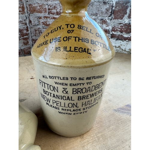 295 - Stoneware Flagon from Fitton & Broadbent Botanical Brewers New Pellon Halifax