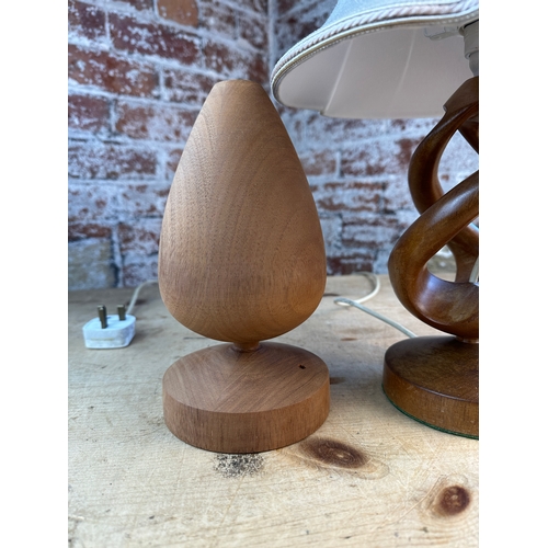 542 - Two Hand Crafted Wooden Lamp Bases