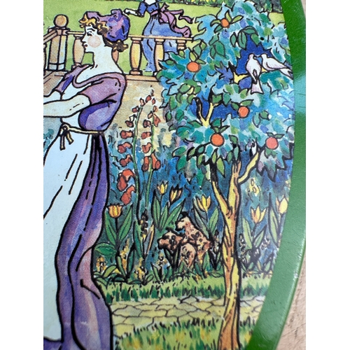 248 - Huntley & Palmers 'Rude' Biscuit Tin Designed by  Mick Gardner Depicting an Edwardian Garden Party w... 