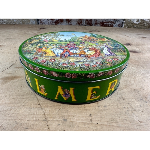 248 - Huntley & Palmers 'Rude' Biscuit Tin Designed by  Mick Gardner Depicting an Edwardian Garden Party w... 