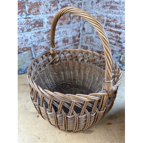 257 - Two Vintage Wicker Baskets