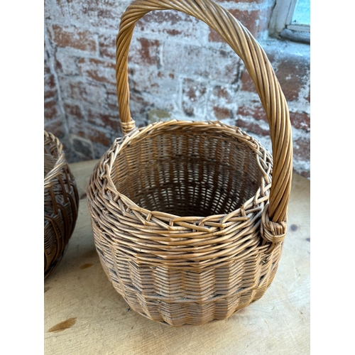 257 - Two Vintage Wicker Baskets