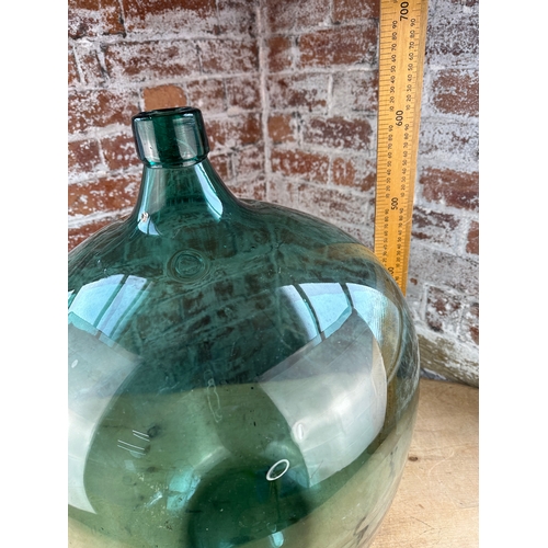 258 - Large Green Glass Carboy / Demijohn