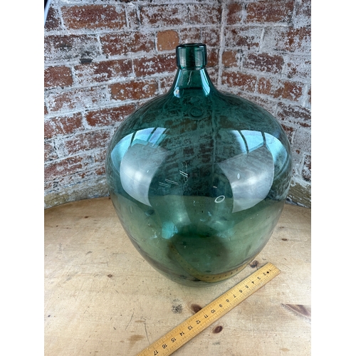 258 - Large Green Glass Carboy / Demijohn