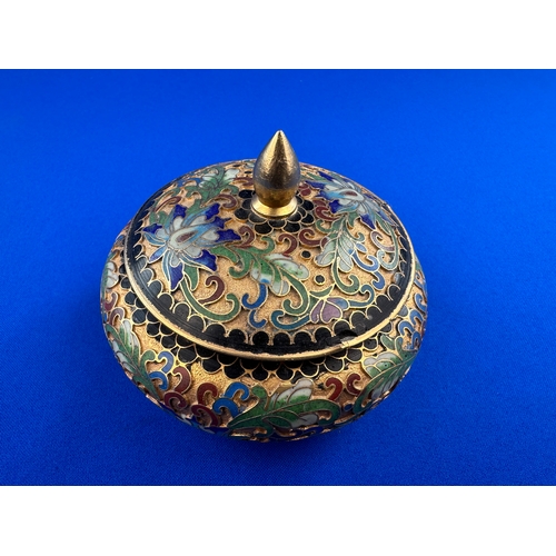 263 - Cloisonne Trinket Pot