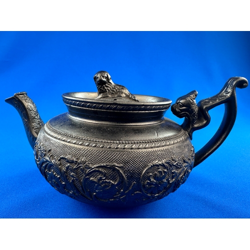 405 - Cyples Old Pottery Black Basalt Teapot