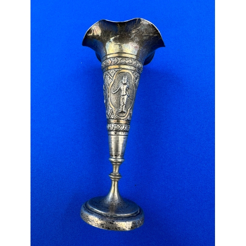 63 - Small Antique Indian Silver Vase - unmarked but tested as Silver 55g