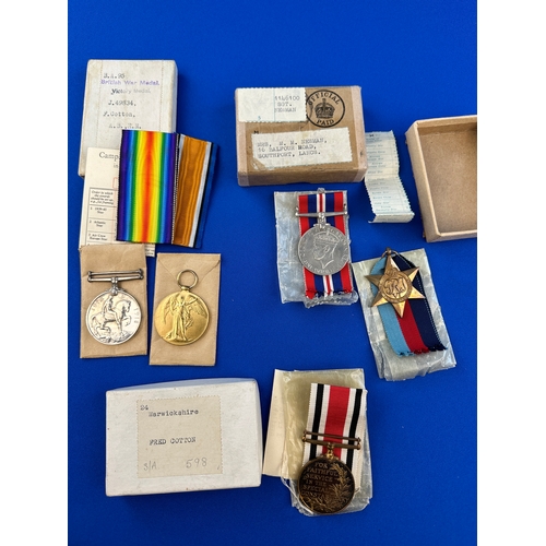 240 - War Medals including WWI, WWII & Special Constabulary. Detail in Images