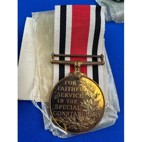 240 - War Medals including WWI, WWII & Special Constabulary. Detail in Images