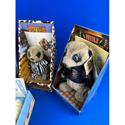 245 - Collection of Five Boxed Compare the Market Meerkats