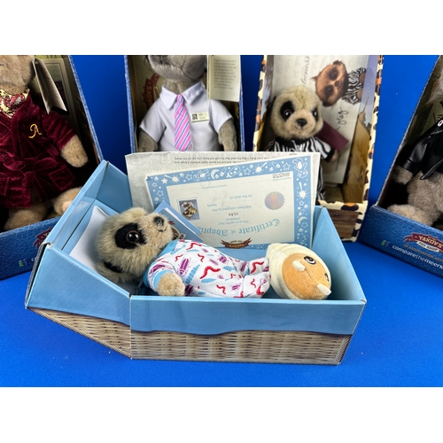 245 - Collection of Five Boxed Compare the Market Meerkats