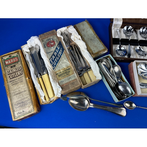 246 - Collection of Vintage Boxed Flatware, Serving Ware and Carving items