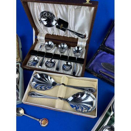 246 - Collection of Vintage Boxed Flatware, Serving Ware and Carving items