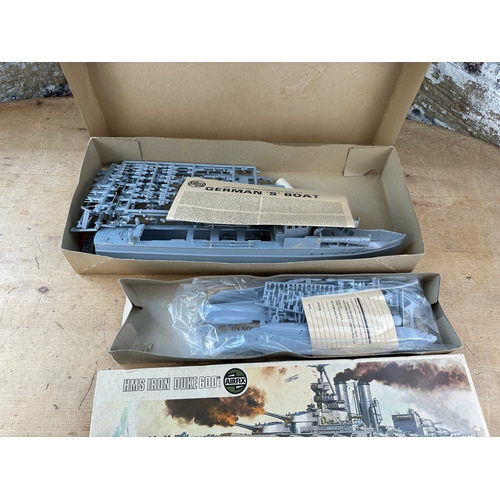 220 - 1970's Airfix Kits HMS Iron Duke & German E-Boat