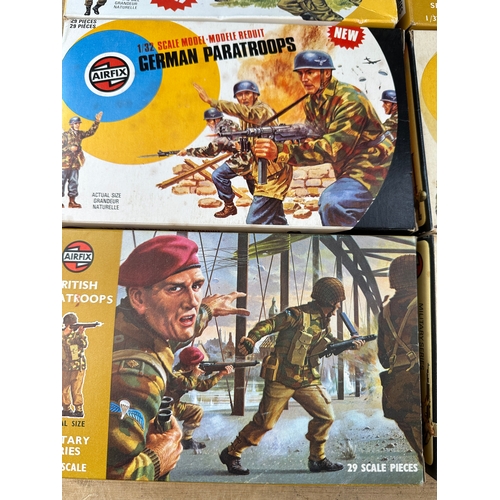 221 - Vintage Airfix Troops & Soldiers including: Modern German Infantry, German Paratroops, British Parat... 