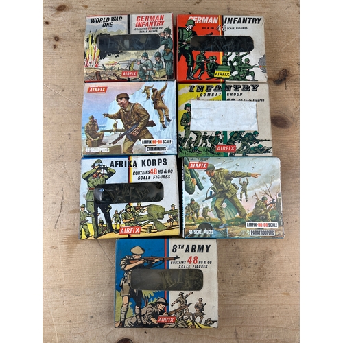 224 - Vintage Airfix Miniature Military Figures in Boxes