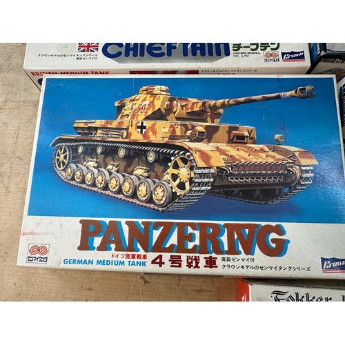 228 - Vintage Model Kits by Various Makers mostly Military Models