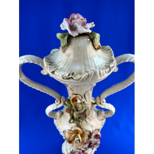 402 - Large Capodimonte Lidded Vase / Urn