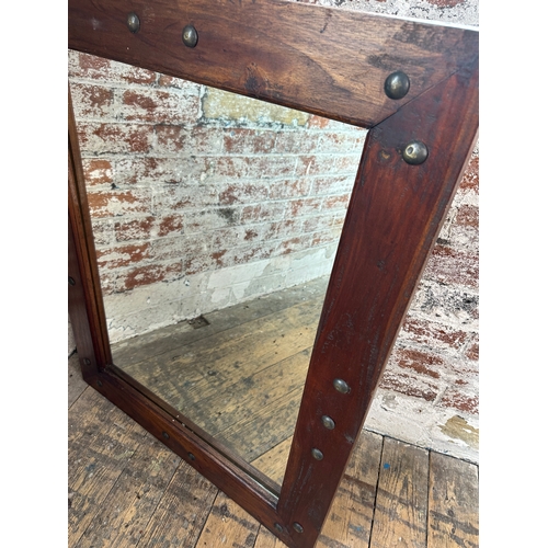 600 - Large Wooden Framed Mirror