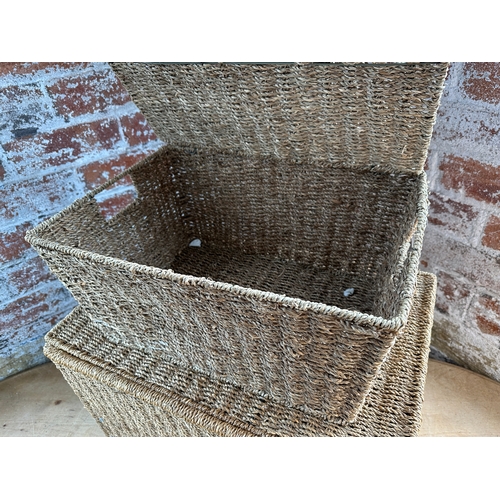 601 - Medium and Large Seagrass Wireframed Boxes